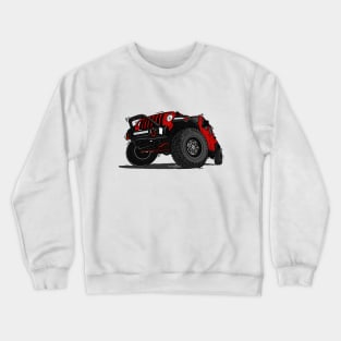 Red Jeep Illustration Crewneck Sweatshirt